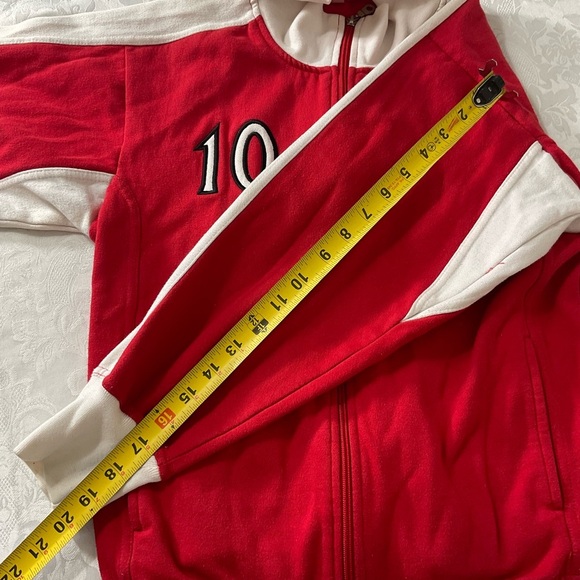 Vintage Manchester United Y2K Red Track Warm Up Jacket Youth Size Medium - Picture 7 of 10